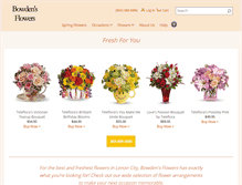 Tablet Screenshot of bowdensflowerslenoircity.com